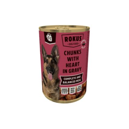 HRANA UMEDA PENTRU CAINI ROKUS CONSERVA INIMA IN SOS 415GR