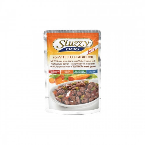 Stuzzy Dog Jelly Vitel si Fasole Verde 100 gr