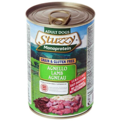 Hrana umeda pentru caini Stuzzy Monoprotein cu miel 400g