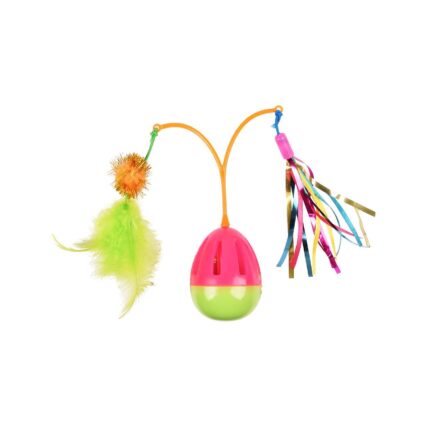 JUCARIE PENTRU PISICI FLAMINGO RUMTUM OU COLORAT CU FULGI