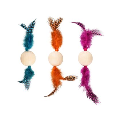 JUCARIE PENTRU PISICI MINGE CU FULGI CULORI MULTIPLE 19x4 CM