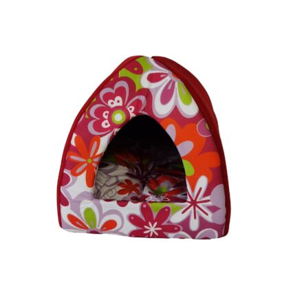 CULCUS TEXTIL PENTRU CAINI SI PISICI IGLU VEGA L RED 43x43x38 CM