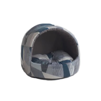 CULCUS TEXTIL PENTRU CAINI SI PISICI MIRA GEO BLUE 35x42x35 CM