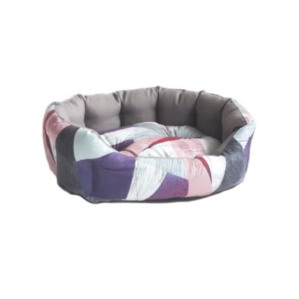 CULCUS TEXTIL PENTRU CAINI SI PISICI ORIONE L GEO VIOLA 80x60x22 CM