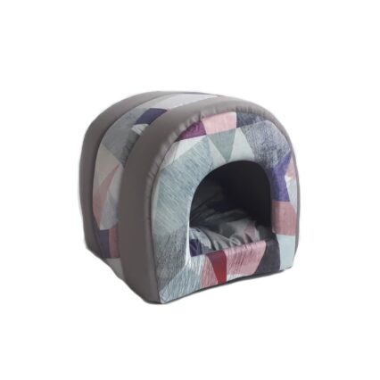 CULCUS TEXTIL PENTRU CAINI SI PISICI TUNEL TAU GEO VIOLA 42x38x38 CM