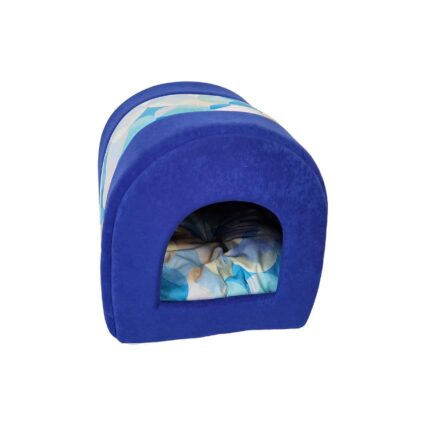 CULCUS TEXTIL PENTRU CAINI SI PISICI TUNEL BLUE 42x38x38 CM