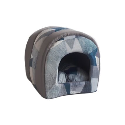 CULCUS TEXTIL PENTRU CAINI SI PISICI TUNEL TAU GEO BLUE 42x38x38 CM