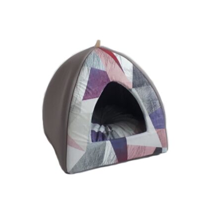 CULCUS TEXTIL PENTRU CAINI SI PISICI IGLU VEGA L GEO VIOLA  43x43x38 CM