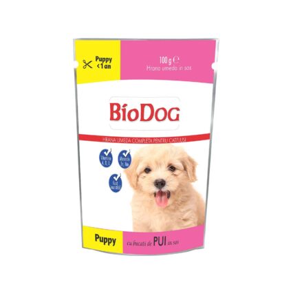 HRANA UMEDA PENTRU CATELUSI BIODOG PLIC PUPPY PUI IN SOS 100G