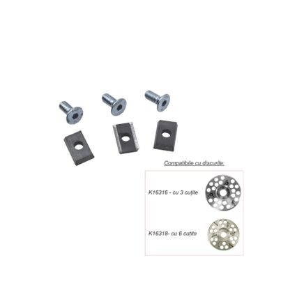 SET 3 CUTITE+3 SURUBURI PENTRU DISC ABRAZIV K16318 & K16316