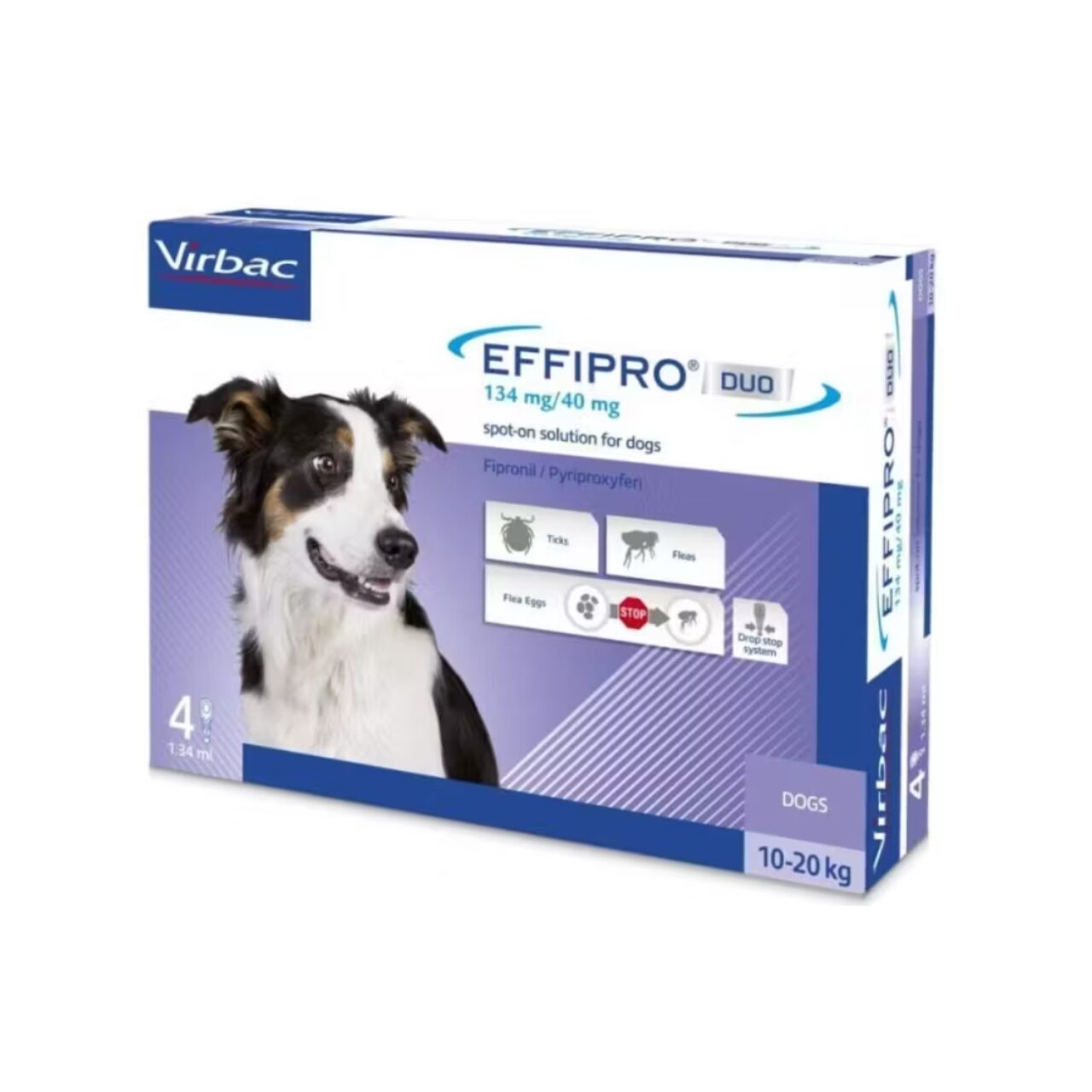 ANTIPARAZITAR EXTERN PENTRU CAINI EFFIPRO DUO 134 MG/40 MG 1,34 ML*4 PIP