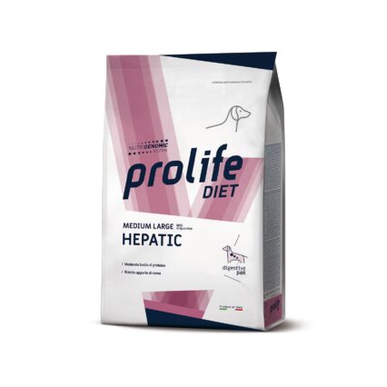 DIETA VETERINARA USCATA PROLIFE HEPATIC PENTRU CAINI DE TALIE MEDIE/MARE 8 KG