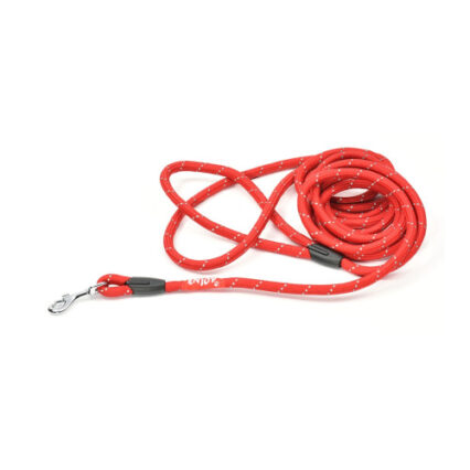 Lesa rosie sport reflectorizanta pentru caini Enjoy 1.0x120 cm