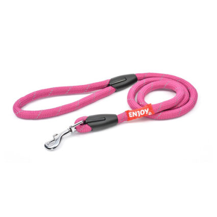 Lesa roz inchis sport reflectorizanta pentru caini Enjoy 1.0x120 cm