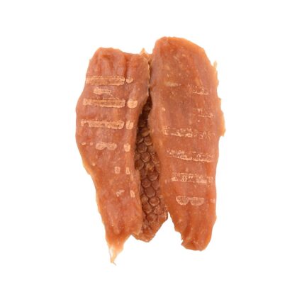 RECOMPENSE PENTRU CAINI SNACK FLAMINGO HAPKI FILLET BBQ CU PUI 85GR