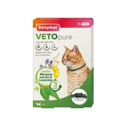 ZGARDA ANTIPARAZITARA PENTRU PISICI VETOPURE BEAPHAR 35CM