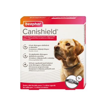 ZAGRDA ANTIPARAZITARA PENTRU CAINI CANISHIELD L BEAPHAR 65CM