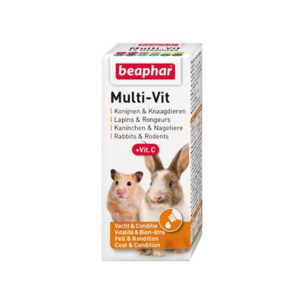 SUPLIMENT PENTRU IEPURI SI ROZATOARE MULTI-VIT LIQUID BEAPHAR 20ML