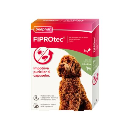 PIPETA ANTIPARAZITARA PENTRU CAINI FIPROTEC BEAPHAR L 20-40KG (3PIPx2.68ML/CUT)