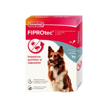 PIPETA ANTIPARAZITARA PENTRU CAINI FIPROTEC BEAPHAR M 10-20KG (3PIPx1.34ML/CUT)