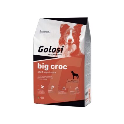 HRANA USCATA PREMIUM PENTRU CAINI DE TALIE MARE GOLOSI BIG CROC 12KG
