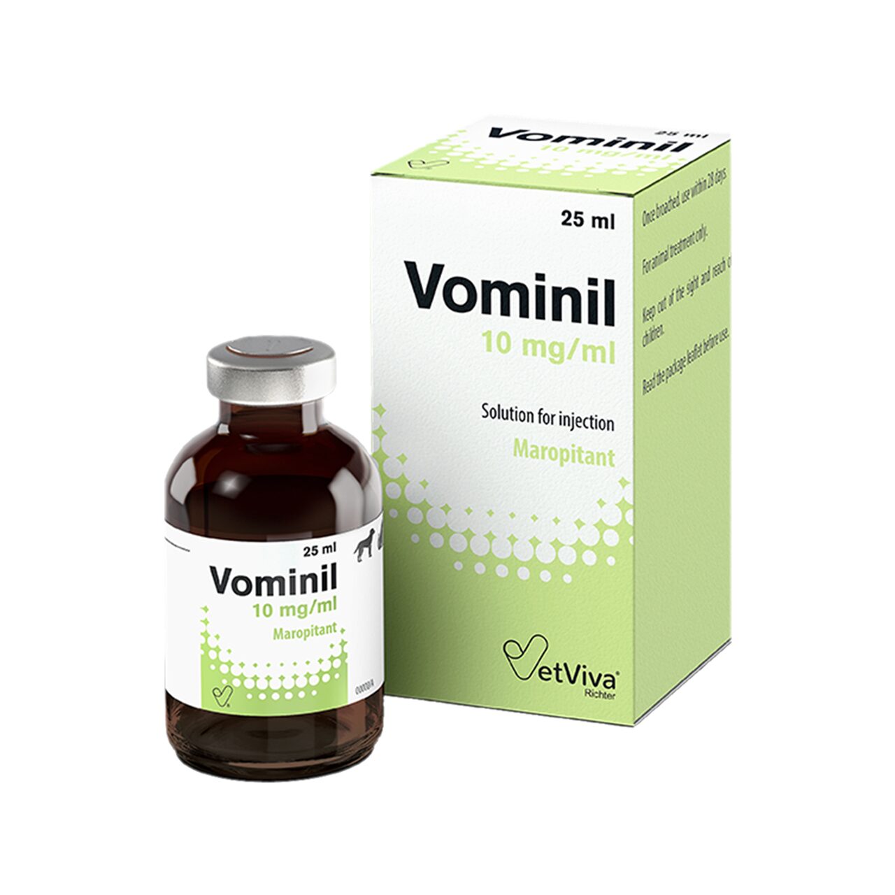 SOLUTIE INJECTABILA PENTRU CAINI SI PISICI VOMINIL 10MG/ML 25ML