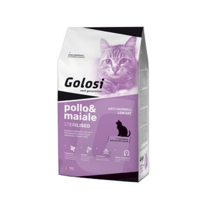 HRANA USCATA PREMIUM PENTRU PISICI GOLOSI STERILIZATE ANTI HAIRBALL LOW FAT CU PUI SI PORC 20KG