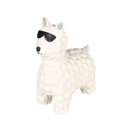 JUCARIE PENTRU CAINI FLAMINGO DEMBU LAMA S LATEX ALBA 6.5x13.3x15.1(H)CM