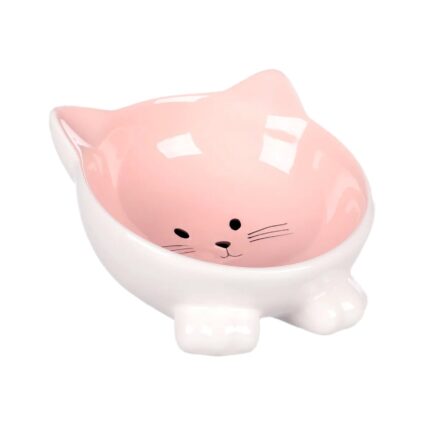 CASTRON DIN CERAMICA PENTRU PISICI FLAMINGO PUZI PINK 125ML