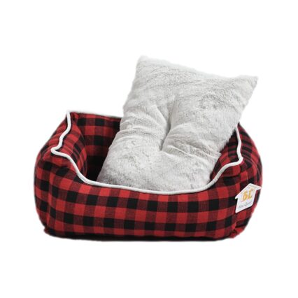 CULCUS PENTRU CAINI SI PISICI TEXTIL PANZA/PLUS AMC ROSU CAROURI (SETx5 BUC)