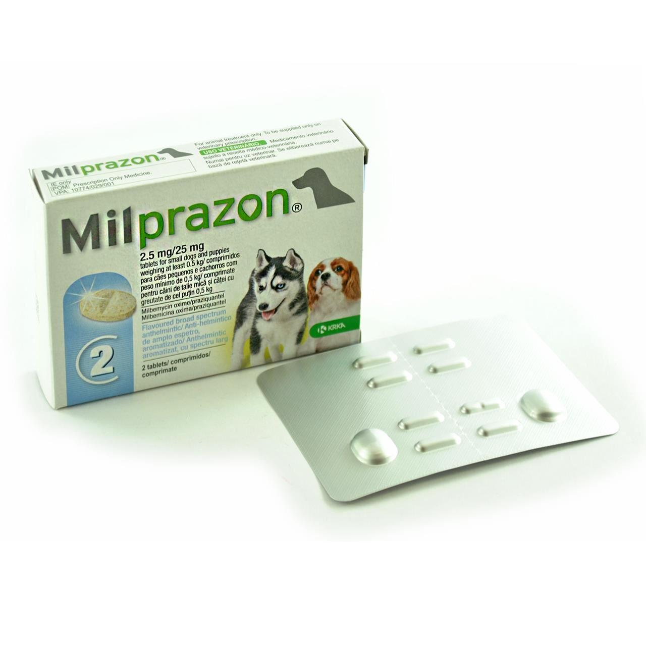MILPRAZON 2,5MG/25MG 2TB