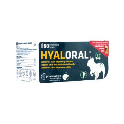 SUPLIMENT PENTRU CAINI DE TALIE MICA SI MEDIE HYALORAL 90TB