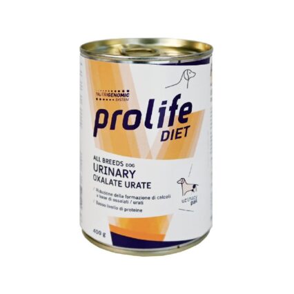 DIETA VETERINARA UMEDA PROLIFE URINARY OXALATE URATE PENTRU CAINI DE TOATE TALIILE CONSERVA 400G