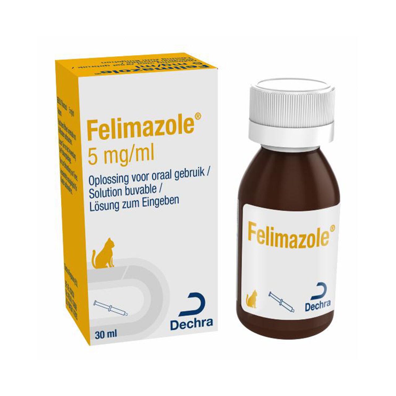 FELIMAZOLE TRATAMENT HIPERTIROIDIE PISICI 5 MG/ML (TIAMAZOL) 30ML