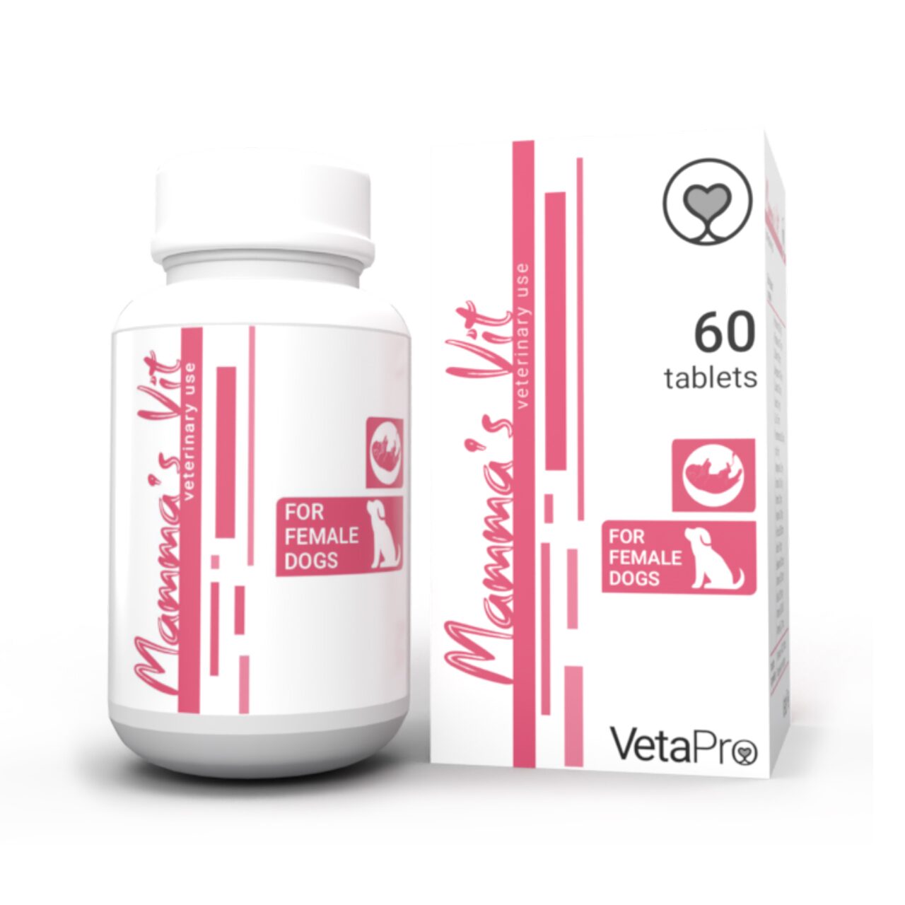 VETAPRO MAMMAS VIT CAINI FEMELE GESTATIE LACTATIE 60TAB/CUT COMPLEX MULTIVITAMINE SI MINERALE