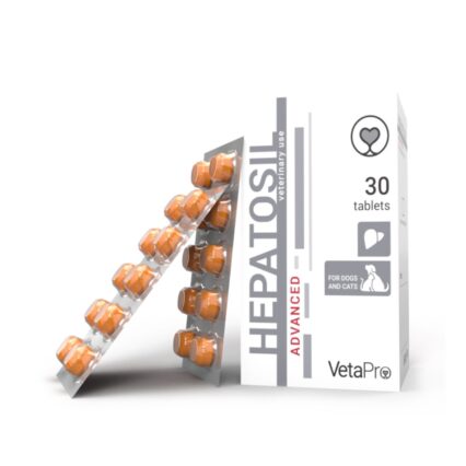 VETAPRO HEPATOSIL ADVANCED 30TAB/CUT SUPORT HEPATIC CAINI SI PISICI