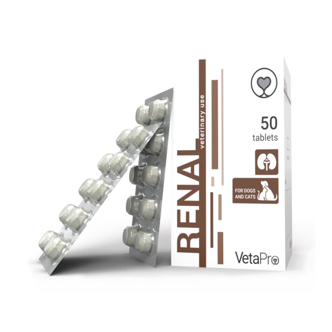 VETAPRO RENAL 50TAB/CUT SUPORT RENAL CAINI SI PISICI