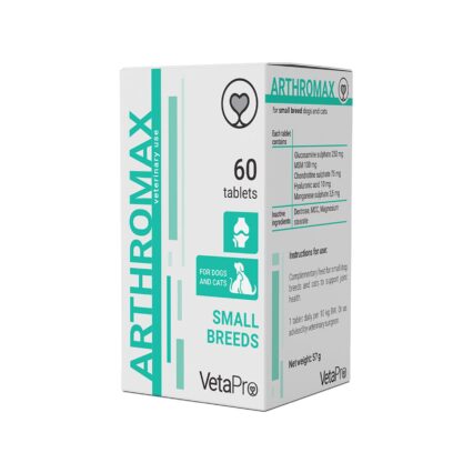 VETAPRO ARTHROMAX 60TAB/CUT SUPORT ARTICULATII SI CARTILAJE CAINI SI PISICI RASE MICI