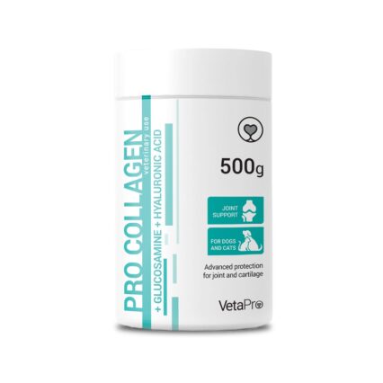 VETAPRO PRO COLLAGEN PUDRA 500G SUPORT ARTICULATII SI CARTILAJE CAINI SI PISICI