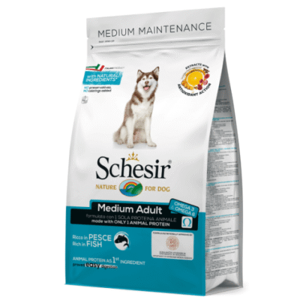 Hrana uscata pentru caini Schesir Medium Adult Monoprotein cu peste 3 kg