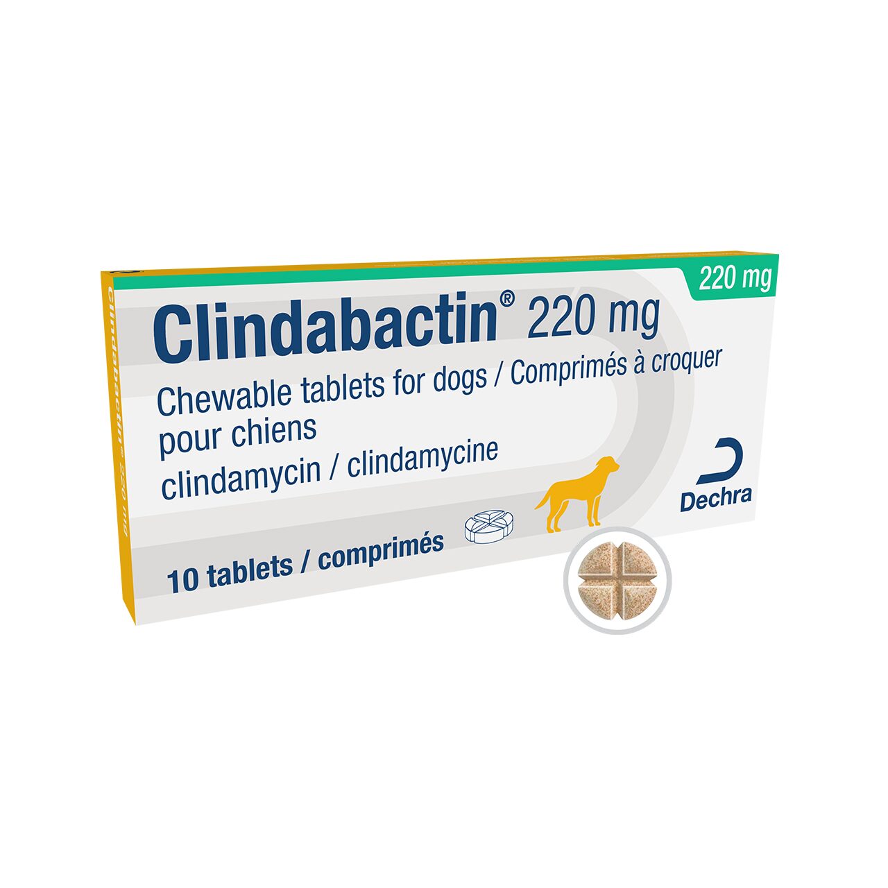 DECHRA CLINDABACTIN 220MG 10CP DUBLU-DIVIZIBILE ANTIINFECTIOASE ORALE CAINI