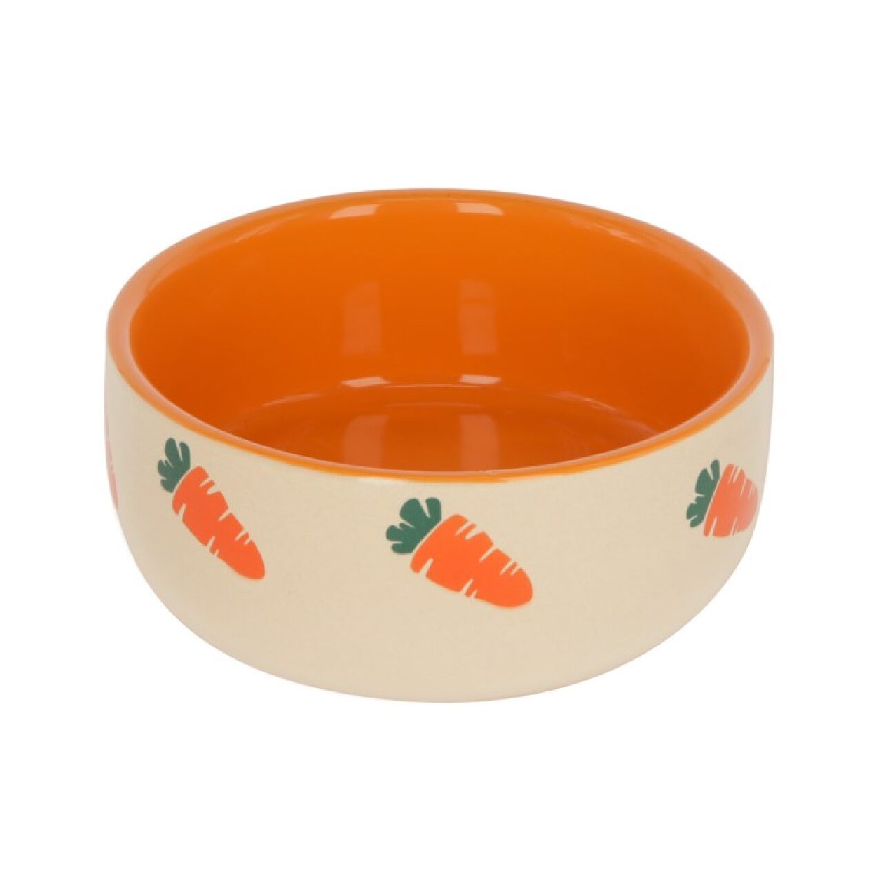 KERBL BOL CERAMIC ROZATOARE MODEL MORCOVI 250ML FI=11.5CM