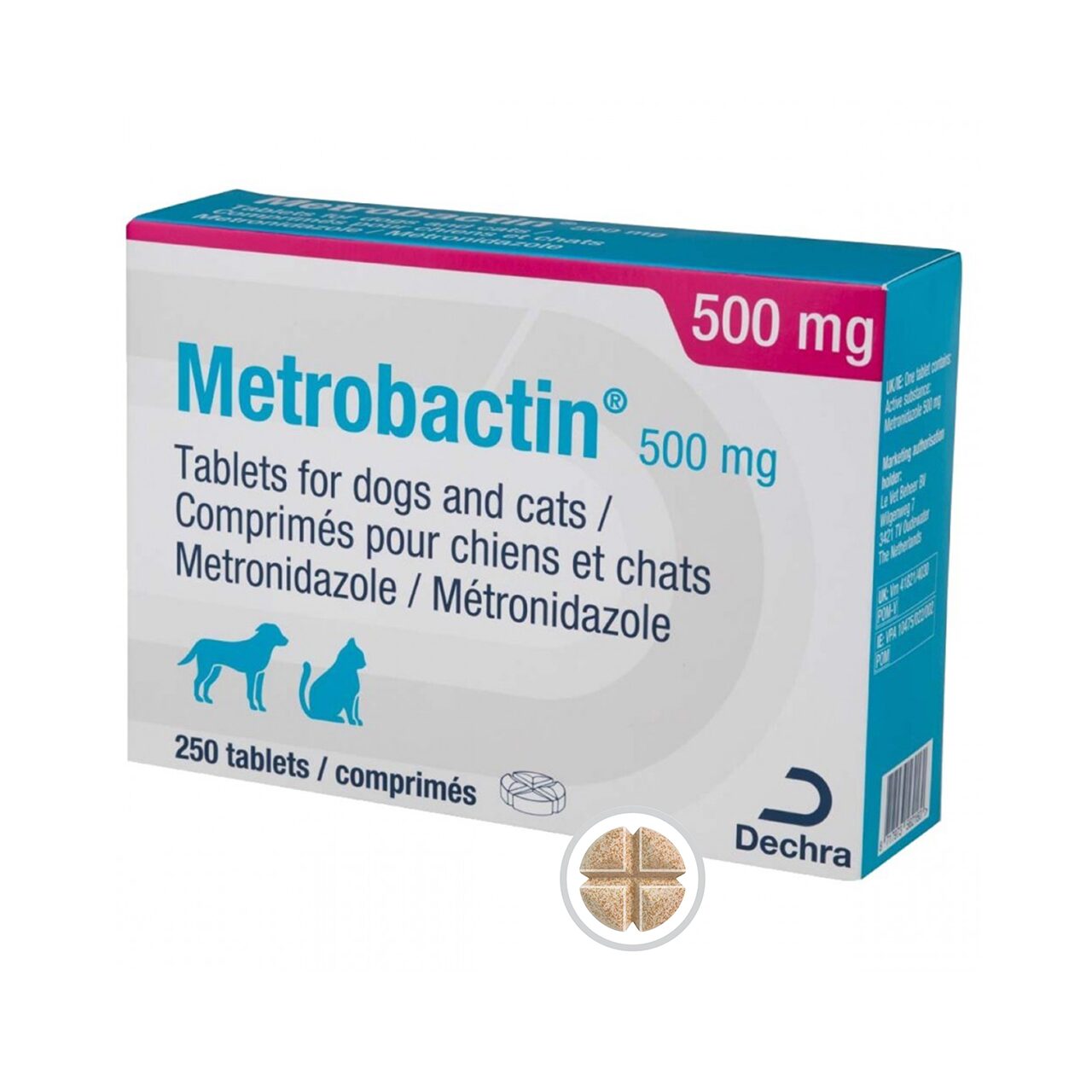 METROBACTIN 500 MG (1*10 TAB) ANTIINFECTIOASE ORALE CAINI SI PISICI