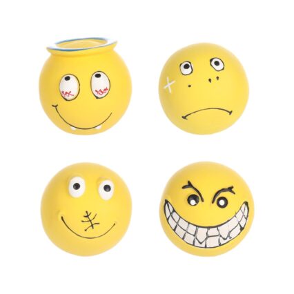 FLAMINGO JUCARIE MINGE EMOJI YELLOW PENTRU CAINI 6CM (PRET/BUC)