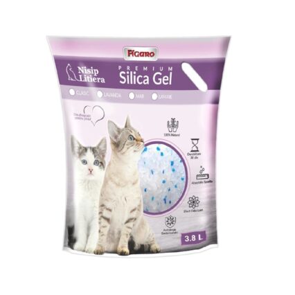 ASTERNUT PENTRU LITIERA PISICI NISIP SILICA-GEL FIGARO PREMIUM 3.8L-PH INDICATOR