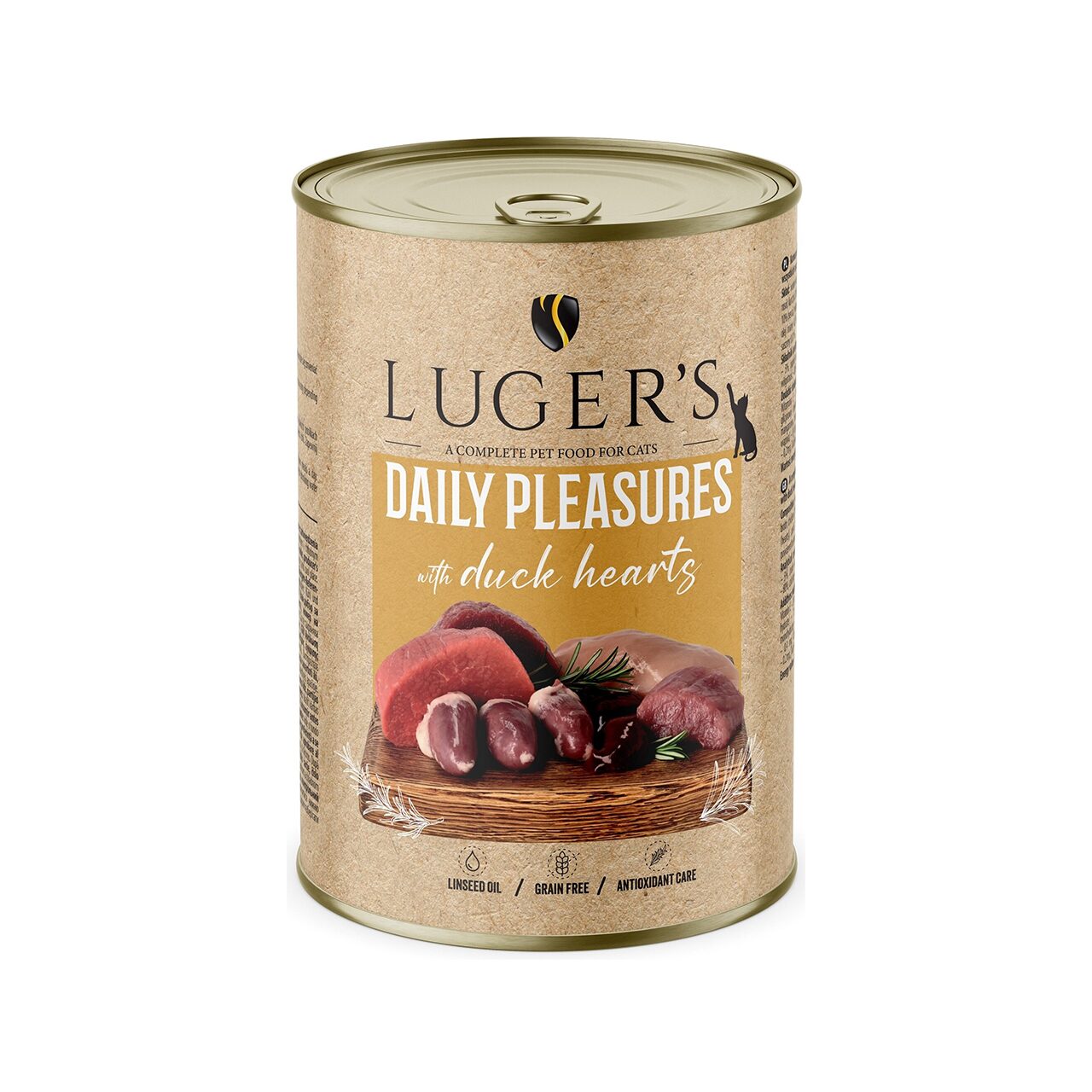 LUGER'S HRANA UMEDA CONSERVA PISICI CU INIMI DE RATA 400G