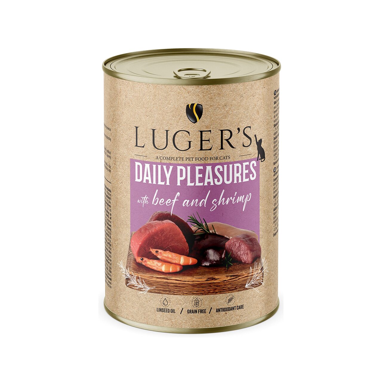 LUGER'S HRANA UMEDA CONSERVA PISICI CU VITA & CREVETI 400G