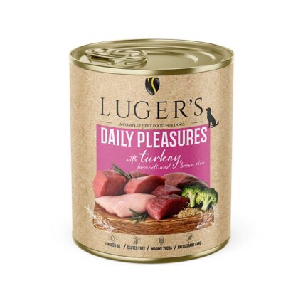 LUGER'S HRANA UMEDA CONSERVA CAINI CU CURCAN & BROCCOLI 800G