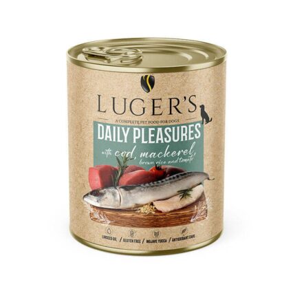 LUGER'S HRANA UMEDA CONSERVA CAINI CU COD & MACROU 800G