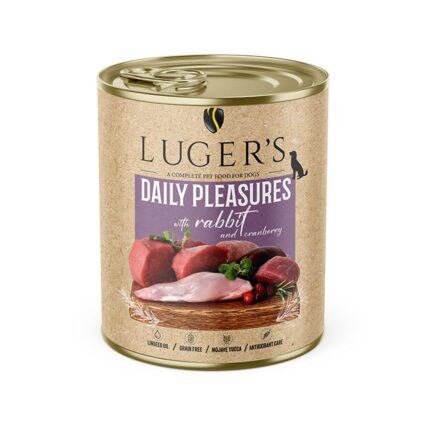 LUGER'S HRANA UMEDA CONSERVA CAINI CU IEPURE & MERISOR 800G